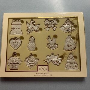 Lenox Gold and White Ornament Collection, Wedding Wishes